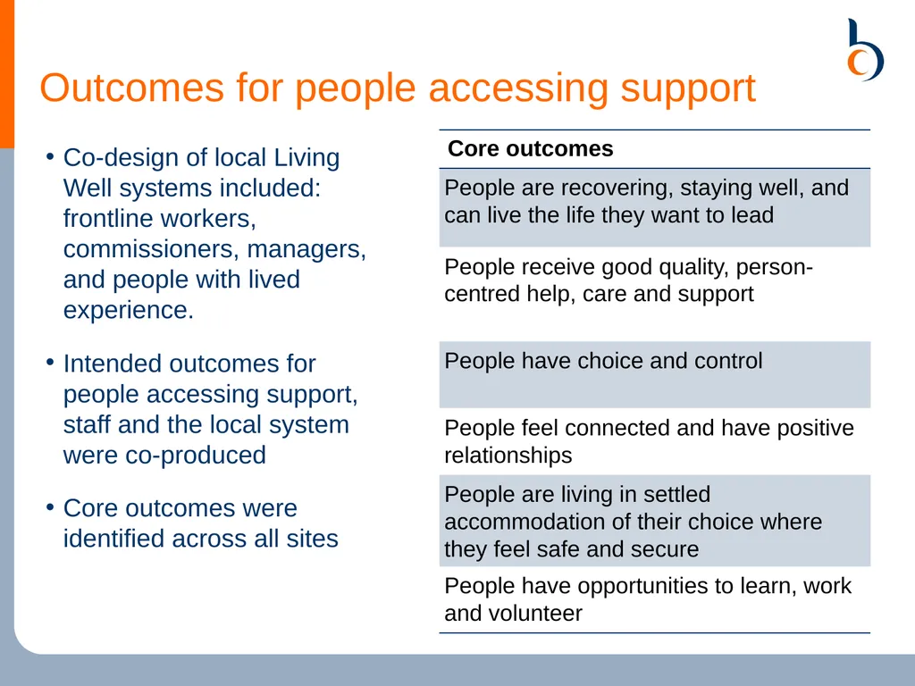 Living Well Evaluation Greater Manchester - slide 3 of 15