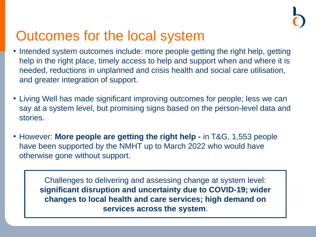 Living Well Evaluation Greater Manchester - slide 10 of 15