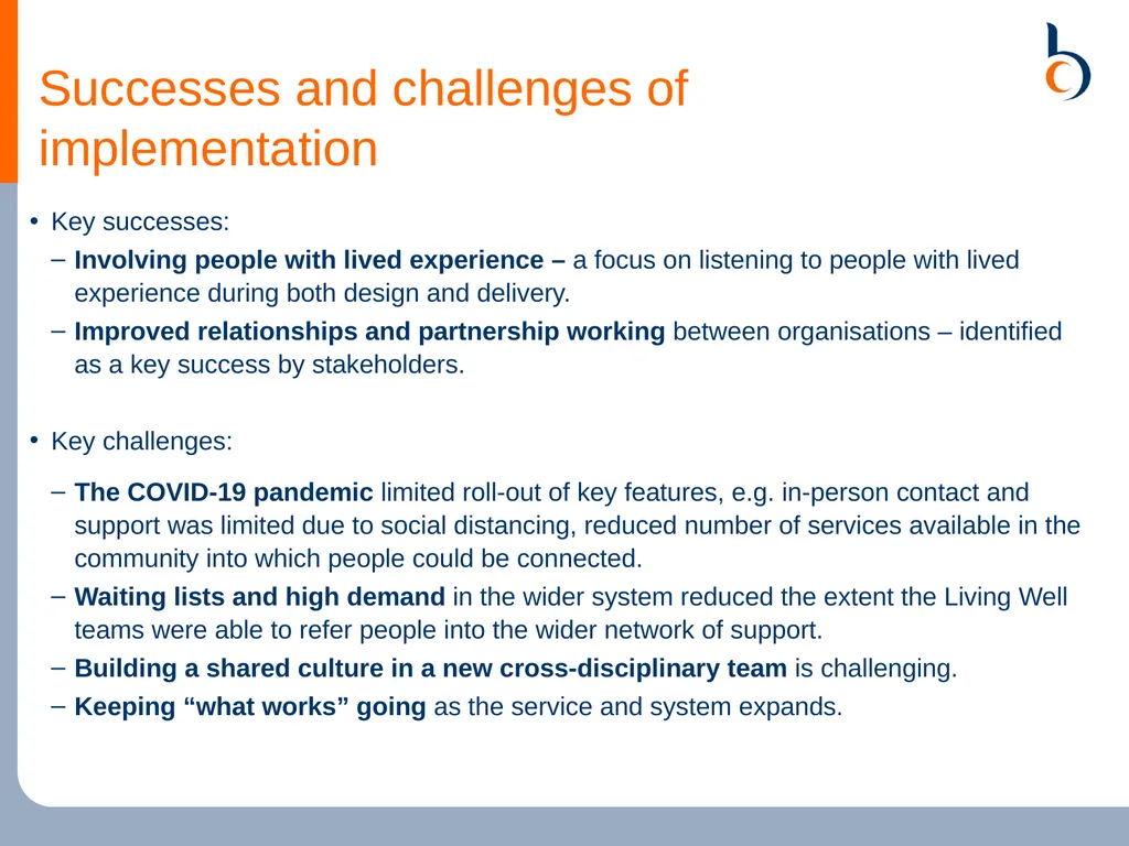 Living Well Evaluation Greater Manchester - slide 11 of 15