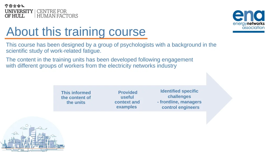 This course constitutes a series of five training - slide 7 of 18
