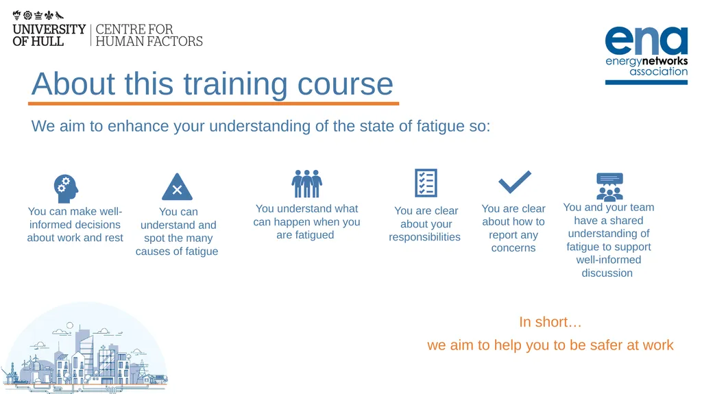 This course constitutes a series of five training - slide 8 of 18
