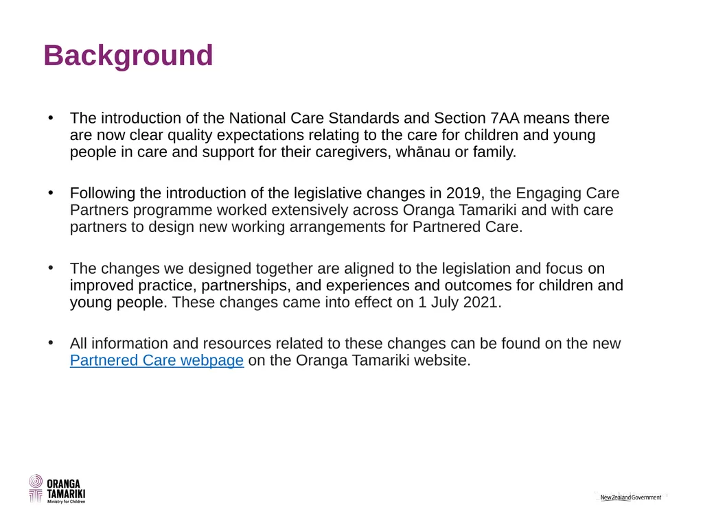 Partnered Care Overview July 2021 What is - slide 3 of 12
