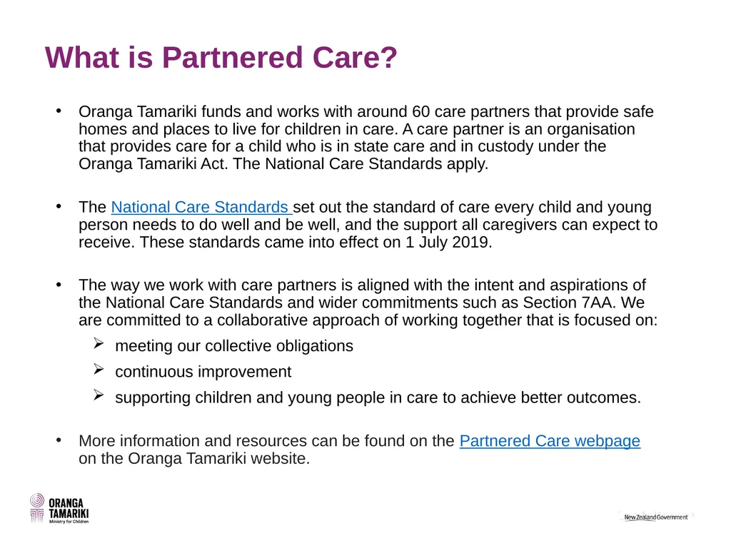 Partnered Care Overview July 2021 What is - slide 2 of 12