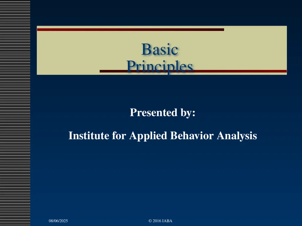 © 2016 Institute for Applied Behavior Analysis, - slide 2 of 91