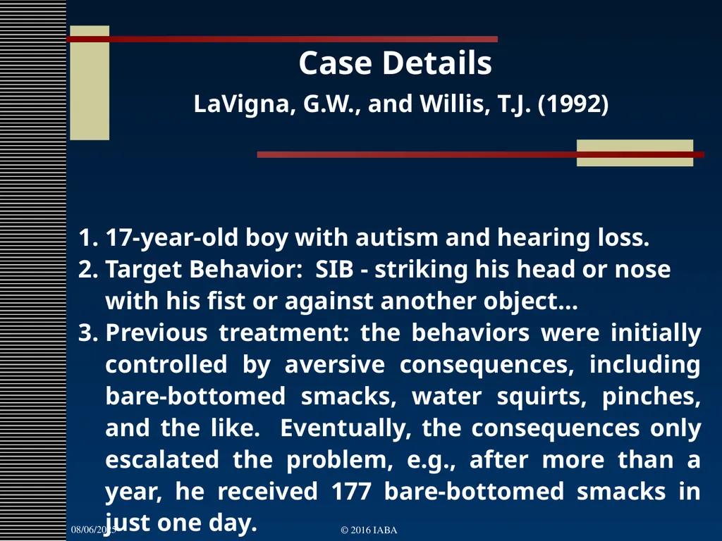 © 2016 Institute for Applied Behavior Analysis, - slide 23 of 91