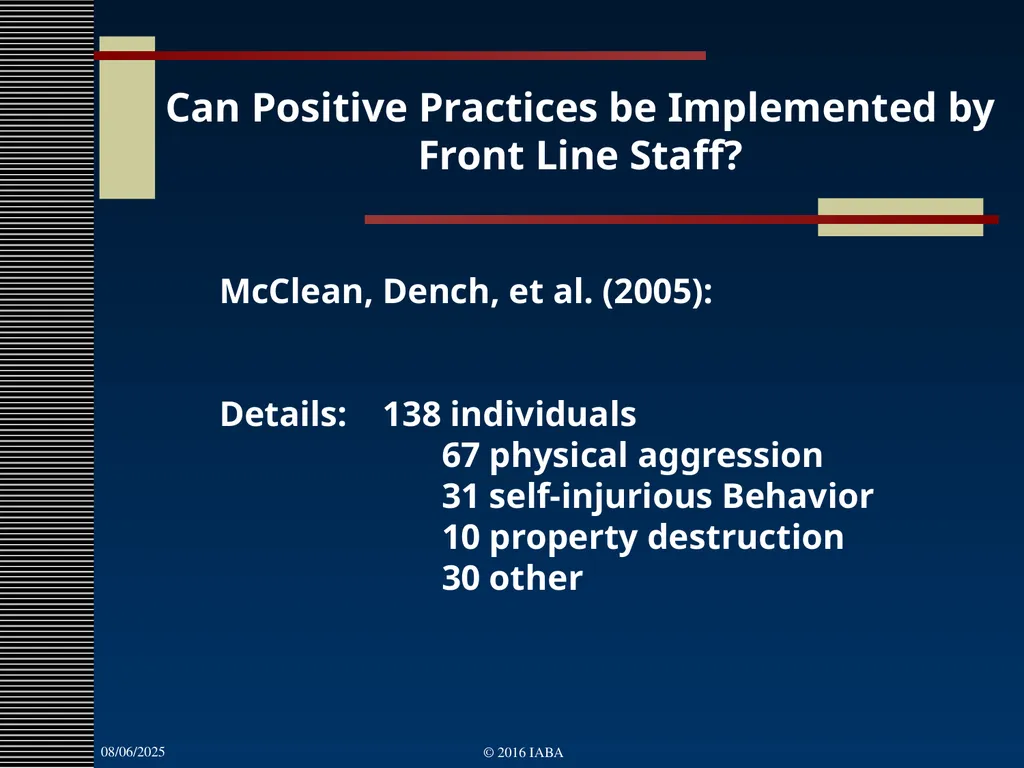 © 2016 Institute for Applied Behavior Analysis, - slide 29 of 91