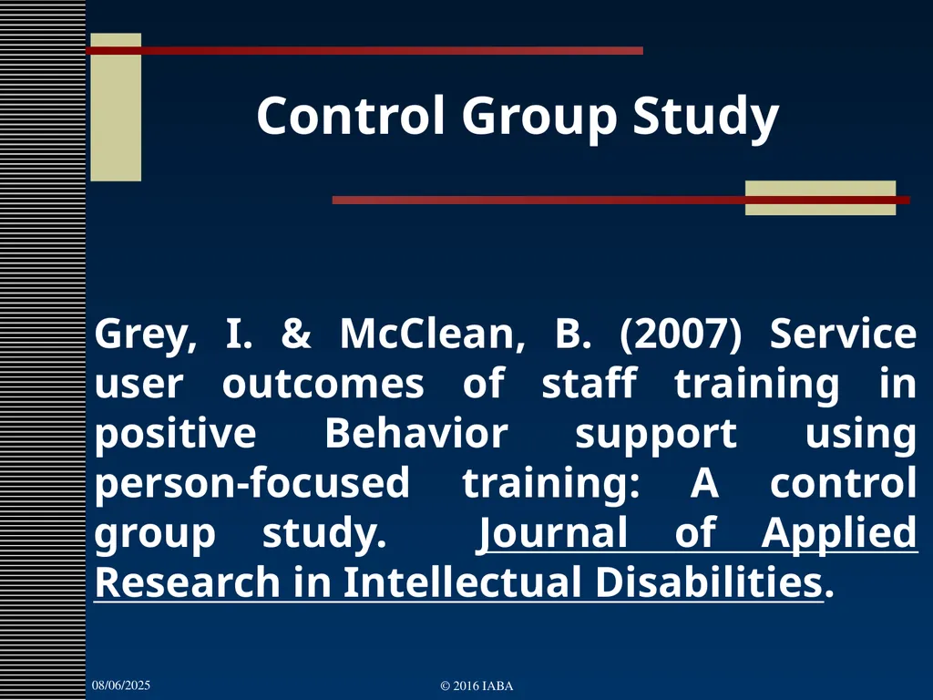 © 2016 Institute for Applied Behavior Analysis, - slide 31 of 91