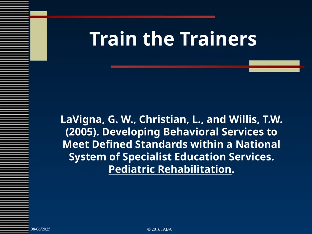 © 2016 Institute for Applied Behavior Analysis, - slide 32 of 91