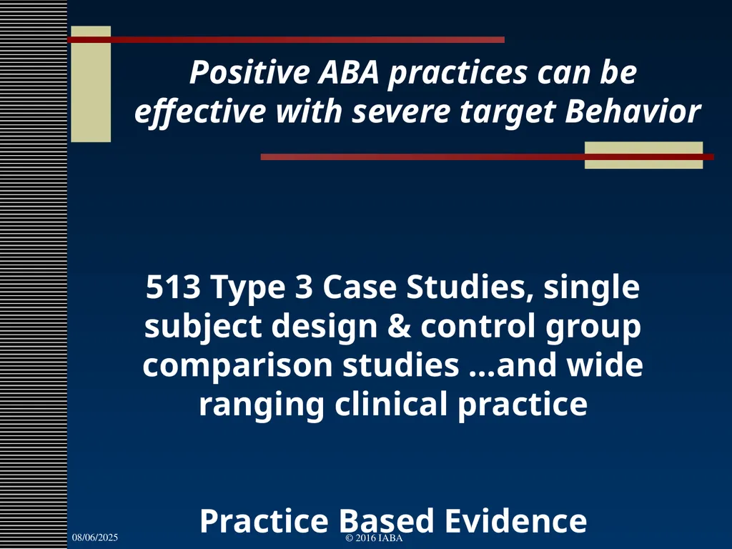 © 2016 Institute for Applied Behavior Analysis, - slide 36 of 91