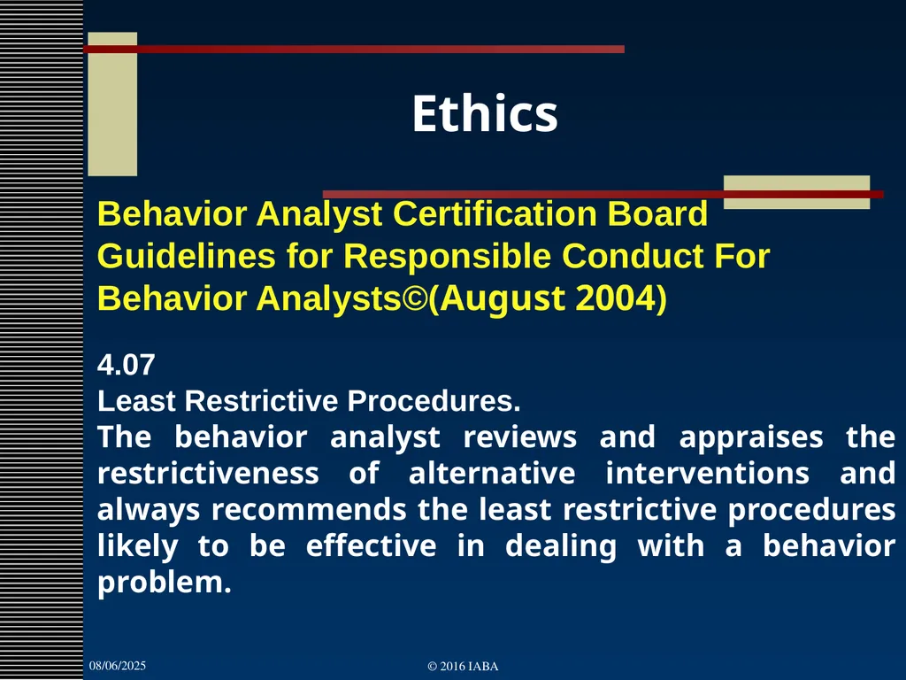 © 2016 Institute for Applied Behavior Analysis, - slide 38 of 91