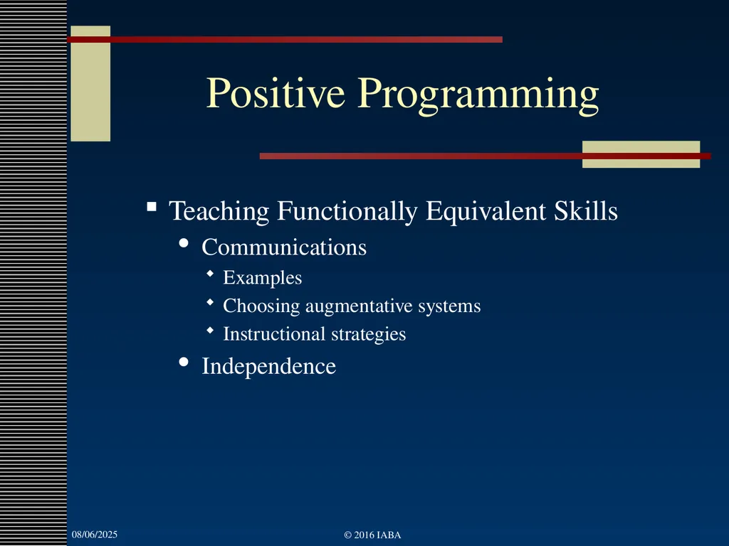 © 2016 Institute for Applied Behavior Analysis, - slide 60 of 91