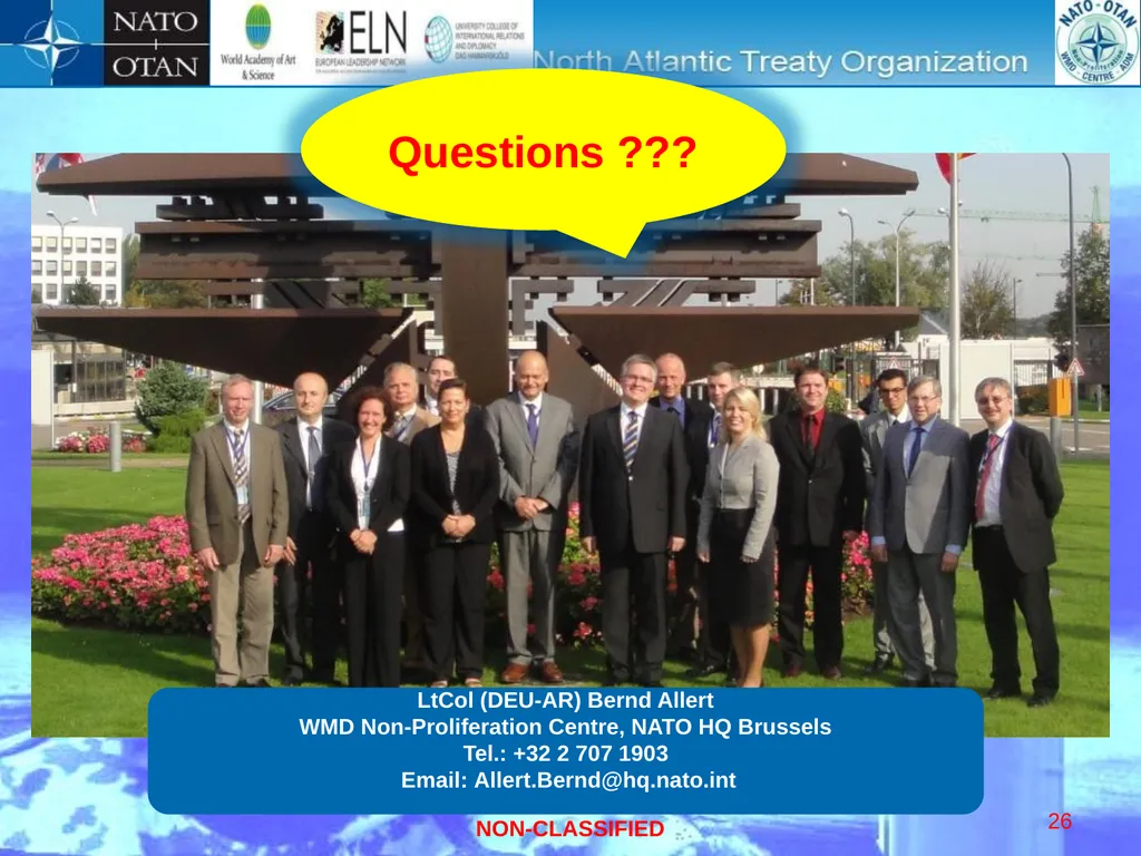 “International Conference on Nuclear Threats and - slide 26 of 26