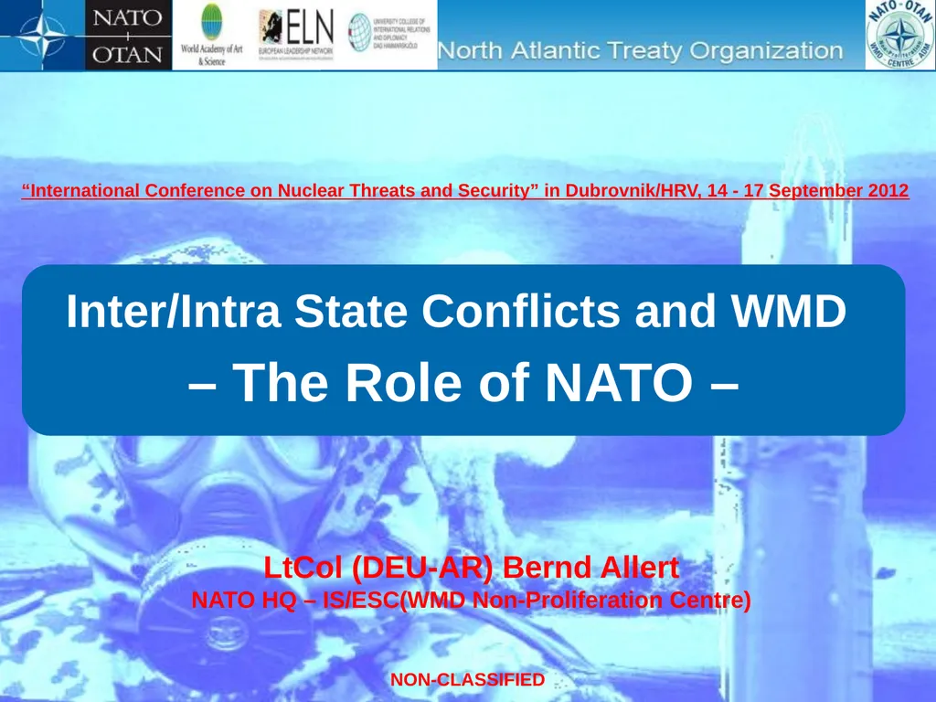 “International Conference on Nuclear Threats and - slide 1 of 26
