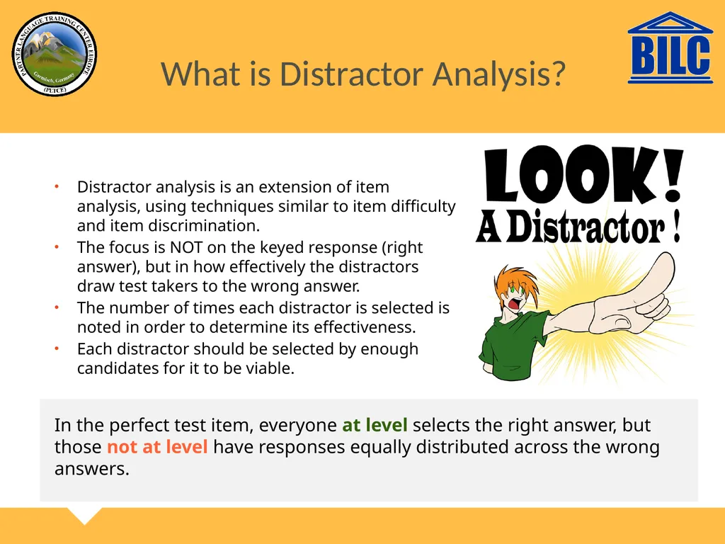 STANAG 6001 Testing Workshop Distractor Analysis - slide 4 of 13
