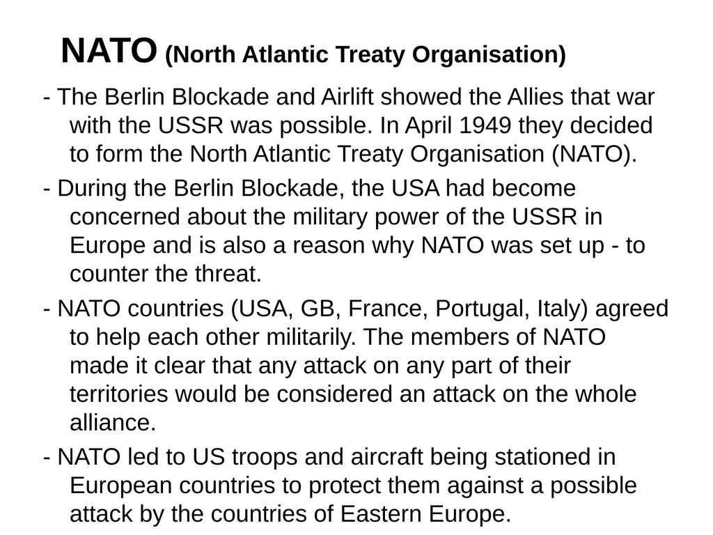 NATO & Warsaw Pact, Arms Race & Military - slide 2 of 11