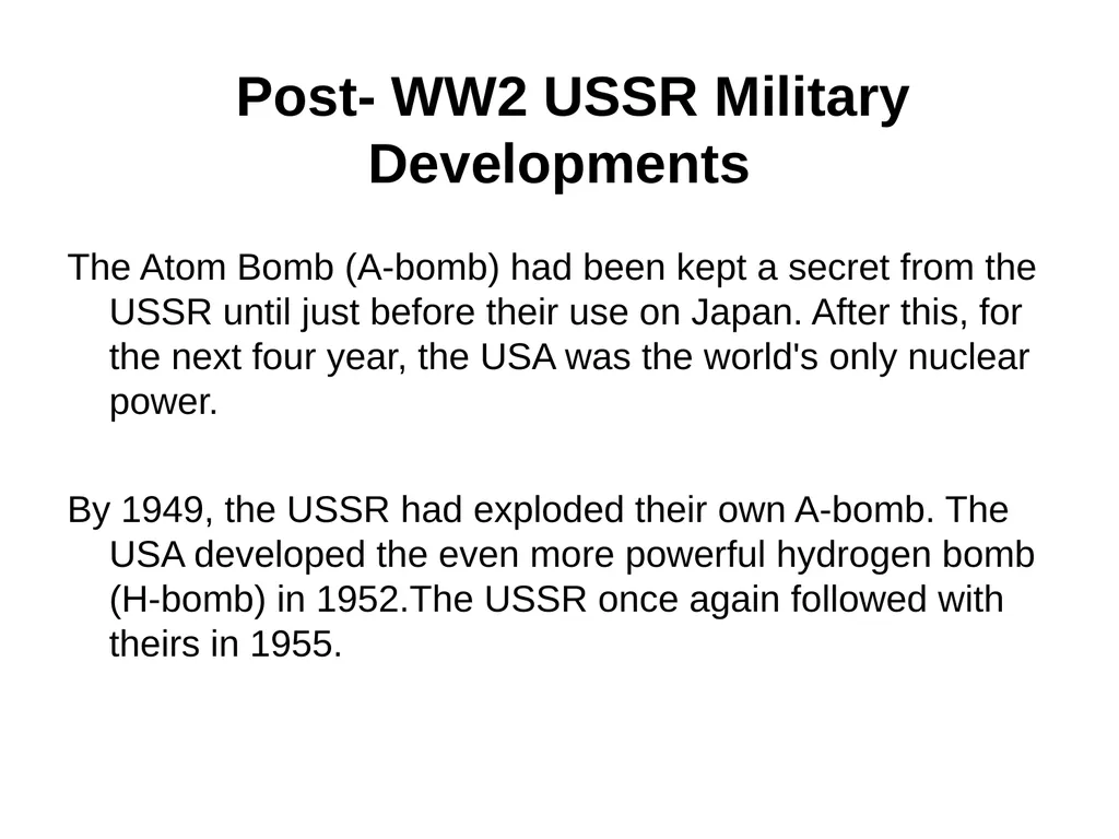 NATO & Warsaw Pact, Arms Race & Military - slide 9 of 11