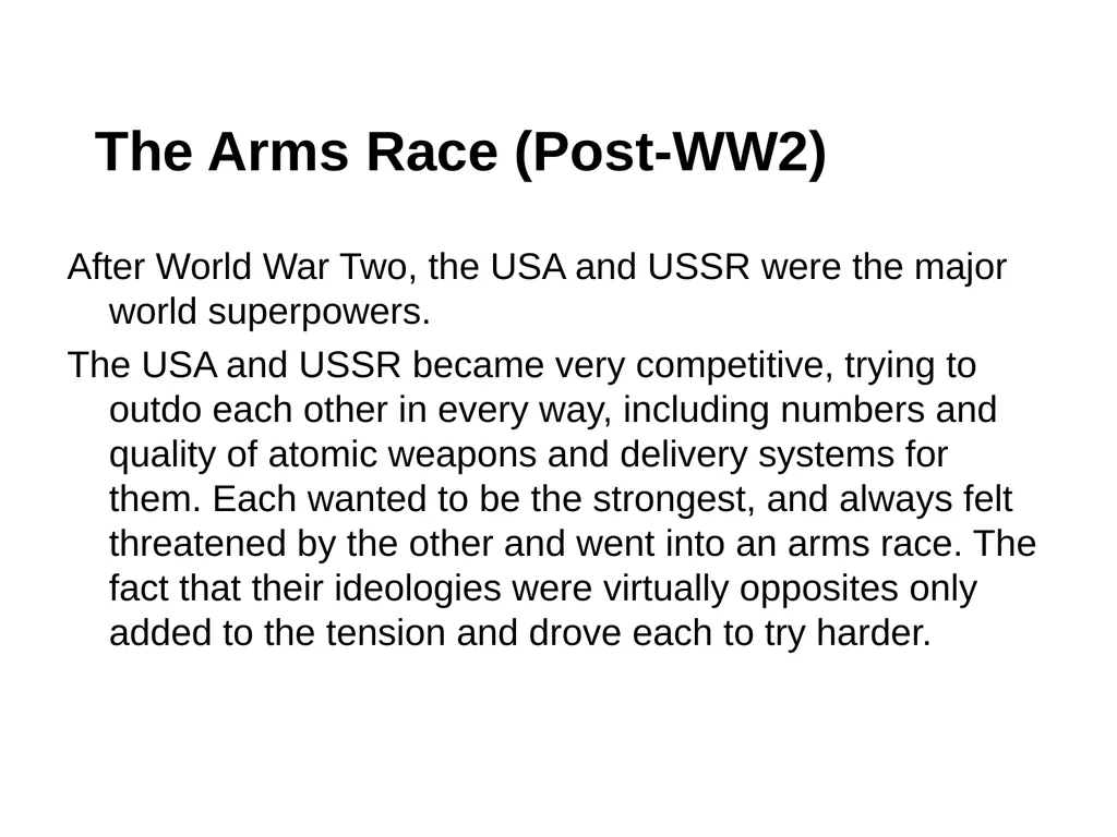 NATO & Warsaw Pact, Arms Race & Military - slide 6 of 11