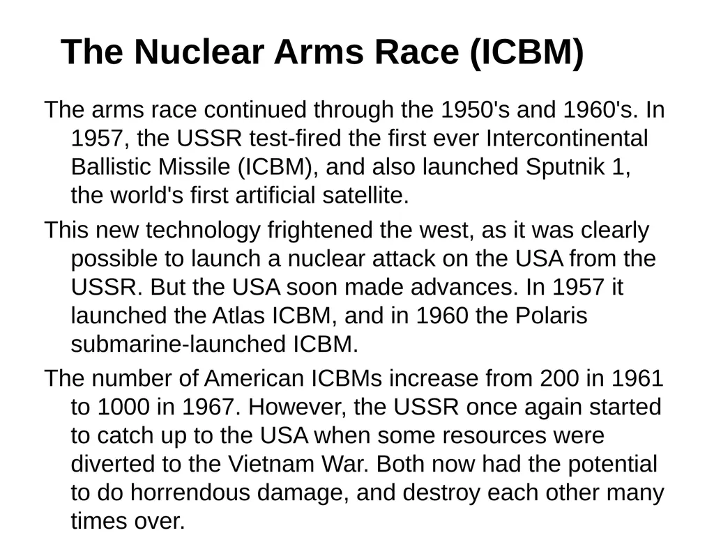 NATO & Warsaw Pact, Arms Race & Military - slide 10 of 11