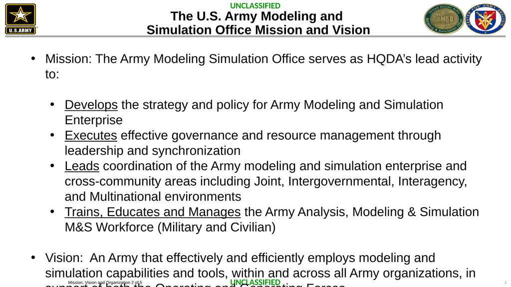FA57 Simulation Operations COL Randy Verde - slide 2 of 8