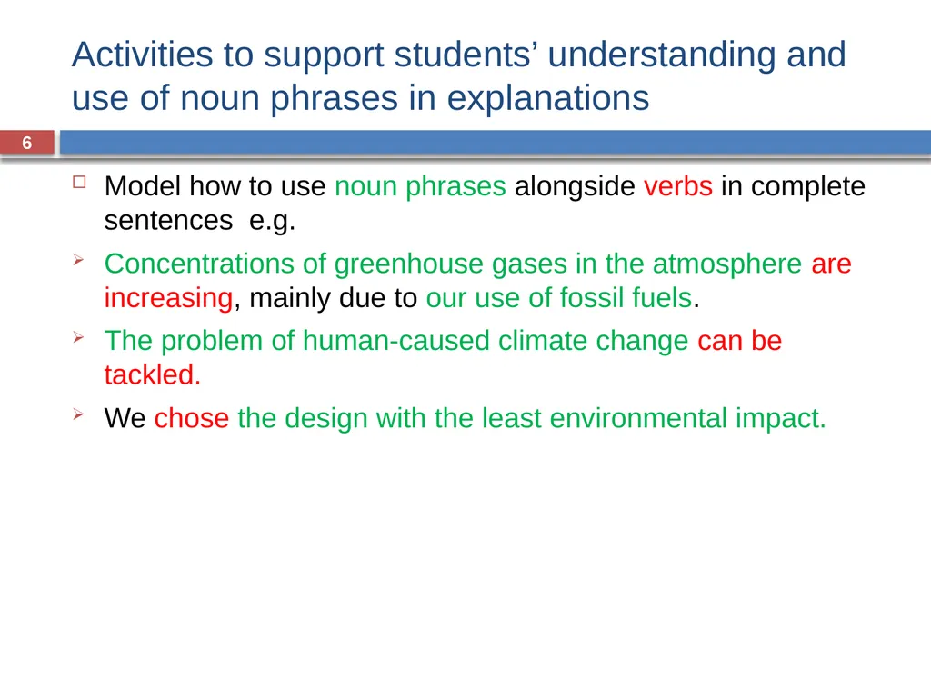 GRAMMAR FOR WRITING ACROSS THE CURRICULUM: - slide 6 of 29