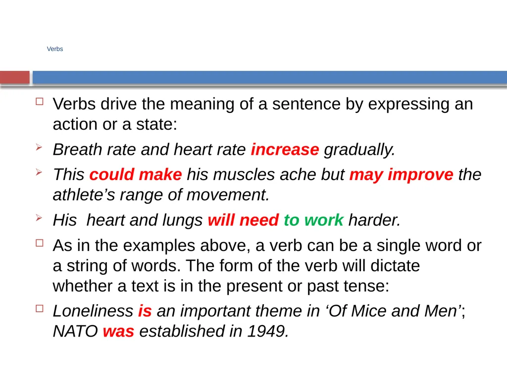 GRAMMAR FOR WRITING ACROSS THE CURRICULUM: - slide 14 of 29