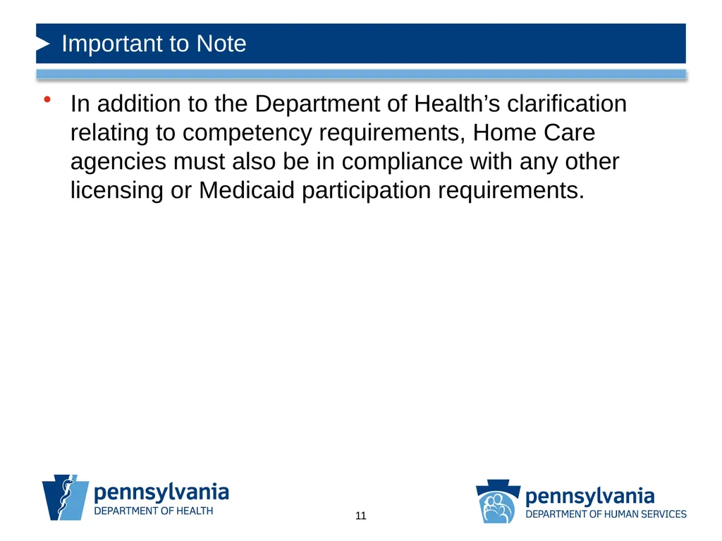 DIRECT CARE WORKER POLICY CLARIFICATION & GUIDANCE - slide 11 of 14