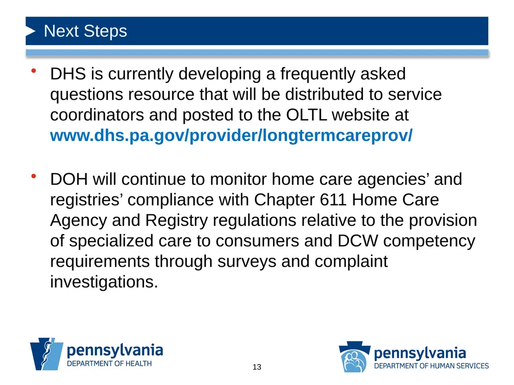 DIRECT CARE WORKER POLICY CLARIFICATION & GUIDANCE - slide 13 of 14