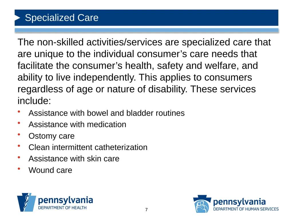 DIRECT CARE WORKER POLICY CLARIFICATION & GUIDANCE - slide 7 of 14
