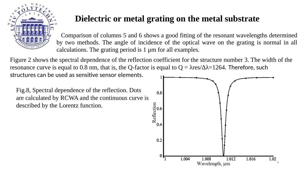Resonance phenomena in the grating and possible - slide 14 of 20