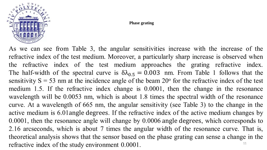 Resonance phenomena in the grating and possible - slide 11 of 20