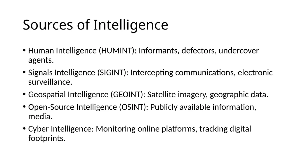 Counterterrorism Intelligence Key Concepts, - slide 4 of 10