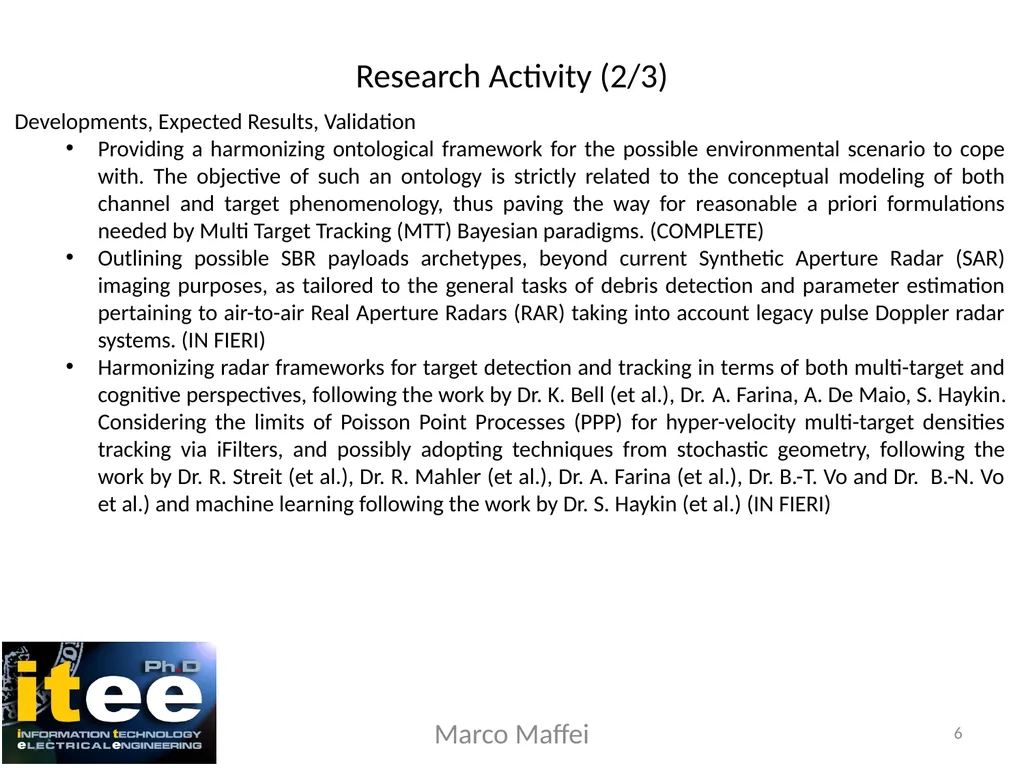 Marco Maffei Tutor: A. De Maio Co-Tutor: A. - slide 6 of 9
