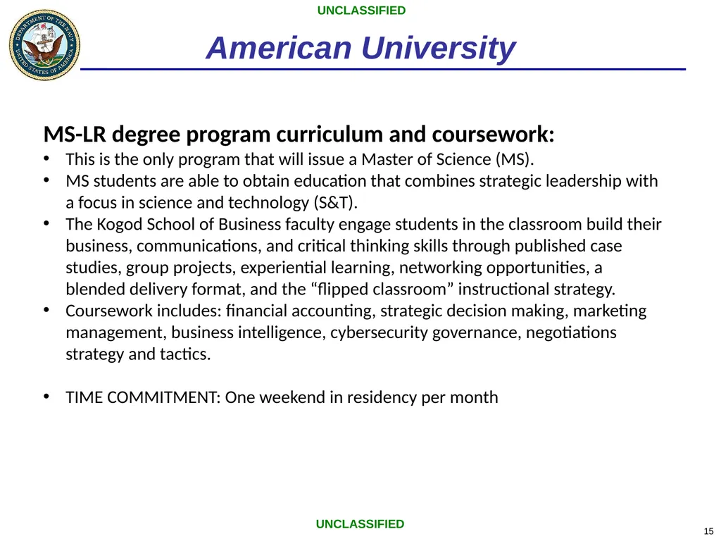 Low-residency Graduate Education Program Office of - slide 15 of 26