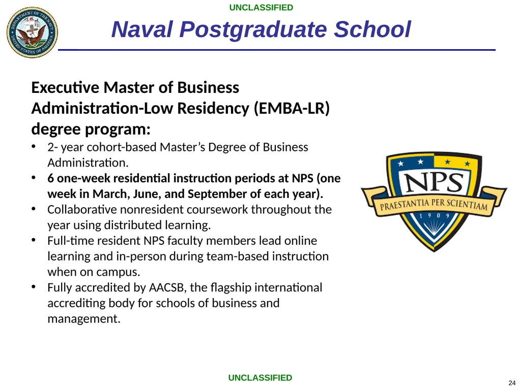 Low-residency Graduate Education Program Office of - slide 24 of 26