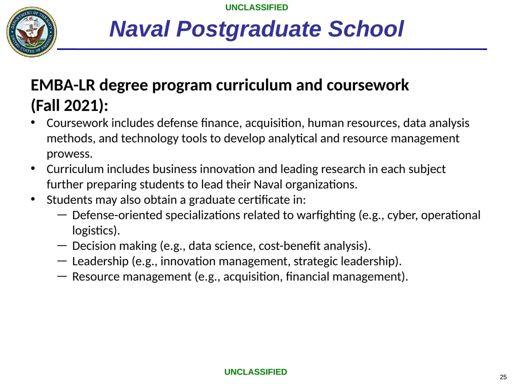 Low-residency Graduate Education Program Office of - slide 25 of 26