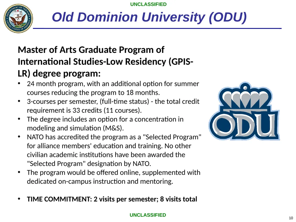 Low-residency Graduate Education Program Office of - slide 10 of 26