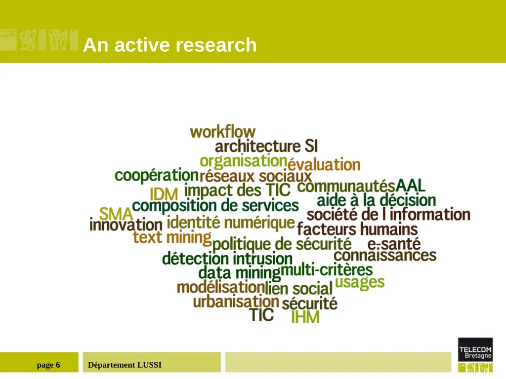 Département LUSSI (Logiques des Usages, Sciences - slide 6 of 13