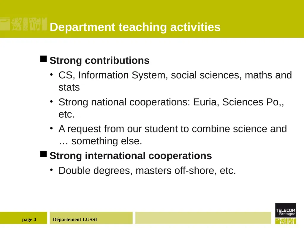 Département LUSSI (Logiques des Usages, Sciences - slide 4 of 13