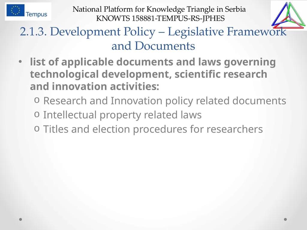 National Platform for Knowledge Triangle in Serbia - slide 11 of 36