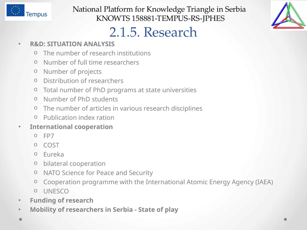 National Platform for Knowledge Triangle in Serbia - slide 13 of 36