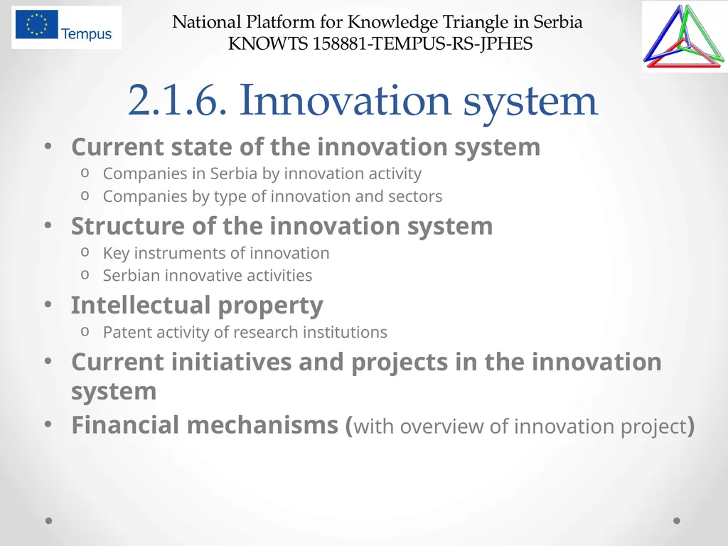 National Platform for Knowledge Triangle in Serbia - slide 14 of 36
