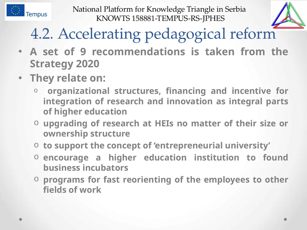 National Platform for Knowledge Triangle in Serbia - slide 28 of 36
