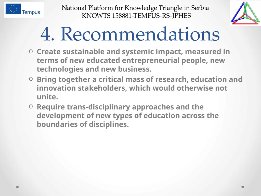 National Platform for Knowledge Triangle in Serbia - slide 24 of 36