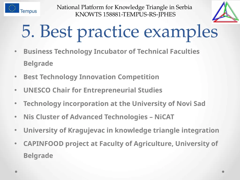National Platform for Knowledge Triangle in Serbia - slide 34 of 36