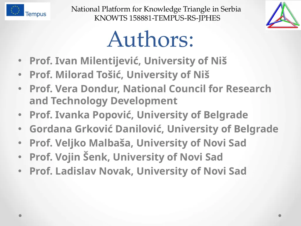 National Platform for Knowledge Triangle in Serbia - slide 3 of 36