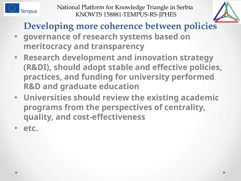 National Platform for Knowledge Triangle in Serbia - slide 27 of 36