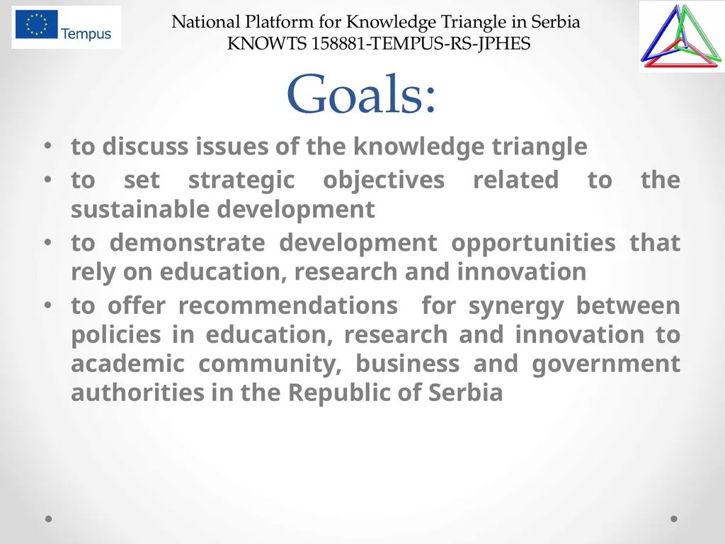 National Platform for Knowledge Triangle in Serbia - slide 2 of 36