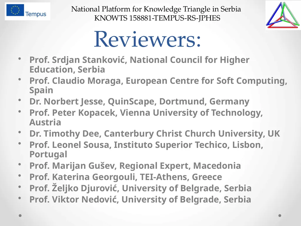 National Platform for Knowledge Triangle in Serbia - slide 5 of 36