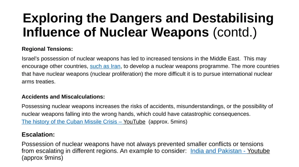 Nuclear Deterrence and Israel’s Nuclear Weapons - slide 7 of 9