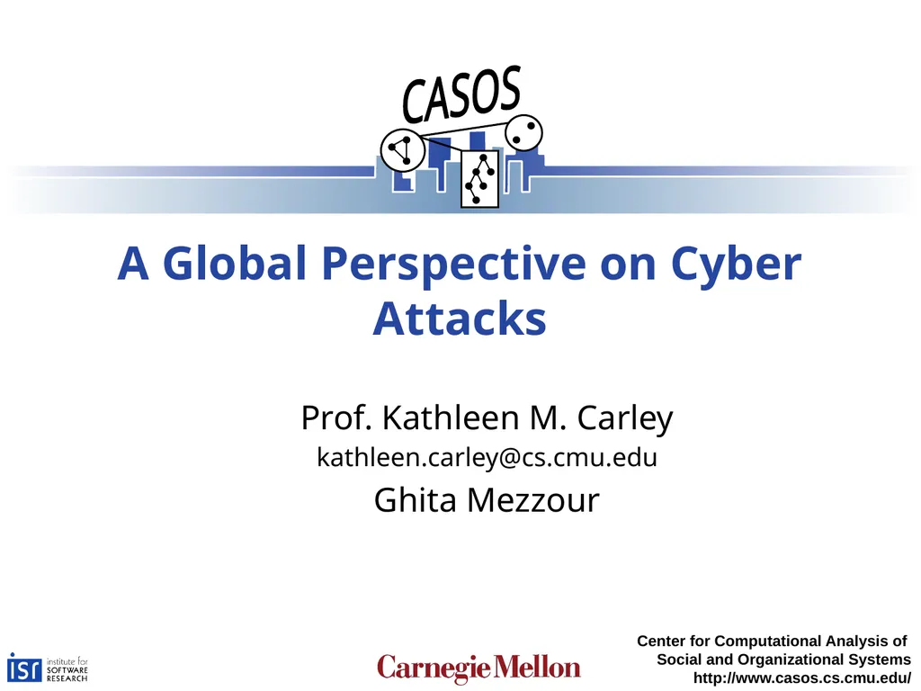 A Global Perspective on Cyber Attacks Prof.